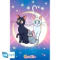 Preview: Katzen aus dem Sailor Moon Universum werden auf diesem Poster gesammelt, darunter Diana, die Tochter von Luna und Artemis, die auch Sailor Chibi Moons Wächterkatze ist.